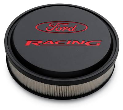 Ford Performance Parts - Ford Performance 302-385 Slant Edge Air Cleaner Kit Black/Red w/Ford Racing