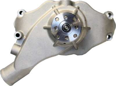 Proform - Proform 68243 Engine Water Pump Mech Short High Flow Model Satin BB Chevy