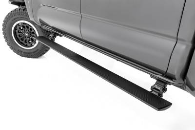 Rough Country Suspension Systems - Rough Country Power Running Boards Black for 05-23 Tacoma Double PSR652110