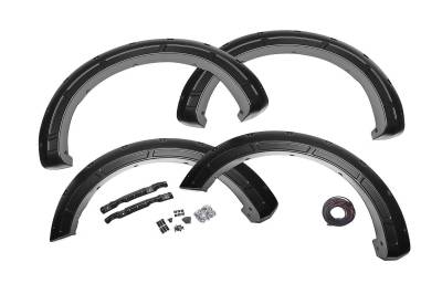 Rough Country Suspension Systems - Rough Country A-F11811 Defender Fender Flares Black for 15-20 Ford F150