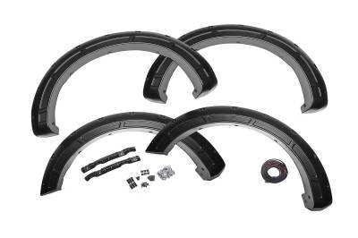 Rough Country Suspension Systems - Rough Country Defender Fender Flares Black 15-20 Ford F150 A-F11811-G1
