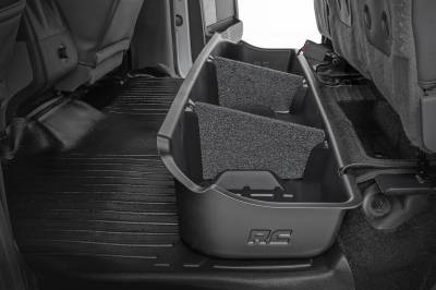 Rough Country Suspension Systems - Rough Country Rear Underseat Storage Bin Black 09-14 F150 Crew RC09241