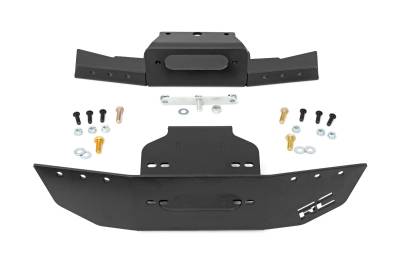 Rough Country Suspension Systems - Rough Country 93153 Front Winch Mount Kit Black for Polaris RZR Turbo S
