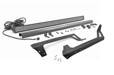 Rough Country Suspension Systems - Rough Country 80504 Windshield Mount 50" LED Light Bar Kit for 07-18 Wrangler JK