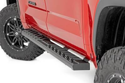 Rough Country Suspension Systems - Rough Country BA2 Side Step Bars Black for 22-25 Toyota Tundra CrewMax 41006