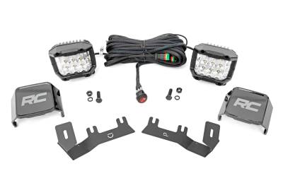 Rough Country Suspension Systems - Rough Country 71056 A-Pillar 2"Ditch Light Kit for 14-18 Silverado/Sierra 1500