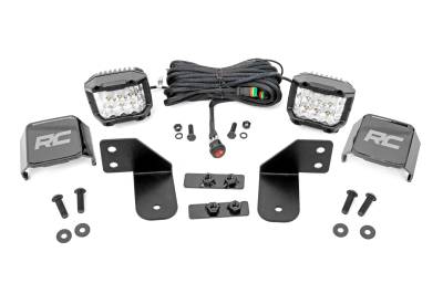 Rough Country Suspension Systems - Rough Country 93144 Rear Cab Mount 3" LED Pod Light Kit for Polaris Ranger