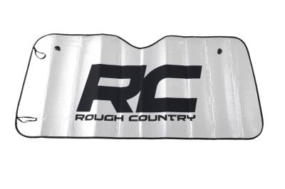 Rough Country Suspension Systems - Rough Country Foldable Reflective Windshield Sun Shade 51"x15" Silver 84103