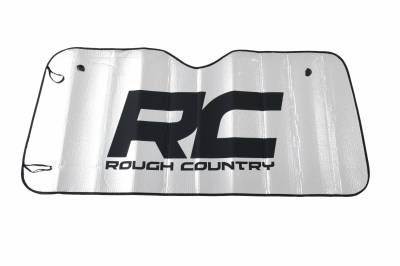Rough Country Suspension Systems - Rough Country Foldable Reflective Windshield Sun Shade 57"x27" Silver 84102