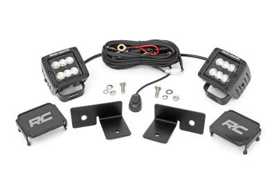 Rough Country Suspension Systems - Rough Country 93031 Under Bed Mount 2" LED Pod Light Kit for Polaris General