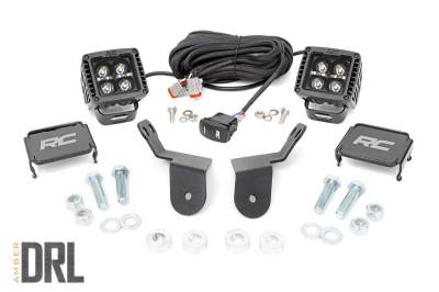 Rough Country Suspension Systems - Rough Country 92021 A-Pillar 2" LED Pod Ditch Light Kit for Honda Pioneer 1000