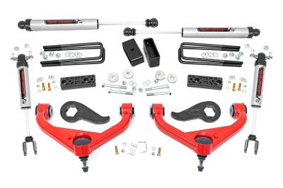 Rough Country Suspension Systems - Rough Country 95670RED 3" V2 Suspension Lift for 20-26 Silverado/Sierra 3500HD
