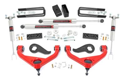 Rough Country Suspension Systems - Rough Country 95640RED 3" Suspension Lift Kit for 20-26 Silverado/Sierra 3500HD