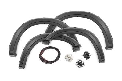 Rough Country Suspension Systems - Rough Country F-D10917A Black Pocket Fender Flares for 19-26 Ram 2500/3500