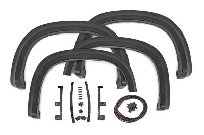 Rough Country Suspension Systems - Rough Country S-C12210 Sport Fender Flares Black for 19-26 Silverado 1500