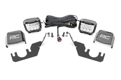 Rough Country Suspension Systems - Rough Country 94008 Rear Cab Mount 3" LED Pod Light Kit for Kawasaki Teryx