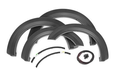 Rough Country Suspension Systems - Rough Country Sport Fender Flares-Agate Black 17-22 Super Duty S-F21112-UM