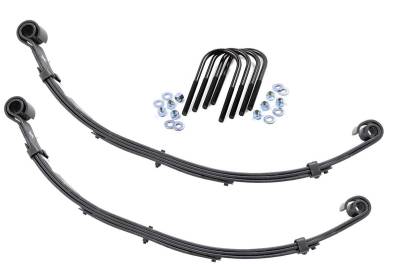 Rough Country Suspension Systems - Rough Country 8020Kit Rear Leaf Spring Kit for 4" Lift for 76-83 Jeep CJ