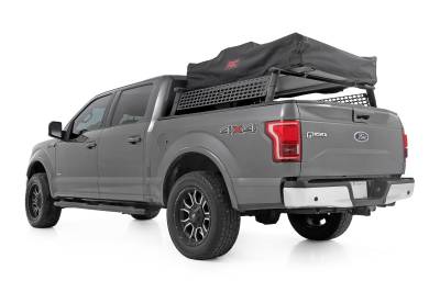 Rough Country Suspension Systems - Rough Country Aluminum Cargo Bed Rack Black 15-25 Ford F150 5.5' 10407