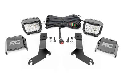 Rough Country Suspension Systems - Rough Country 82285 A-Pillar 3" LED Ditch Light Flood for 99-06 Silverado 1500
