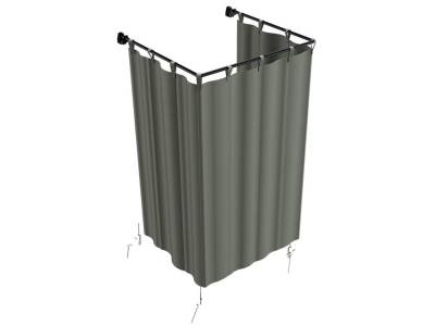 Front Runner - Front Runner Outfitters Roof Rack Mount Outdoor Shower Cubicle-Gray RRAC178