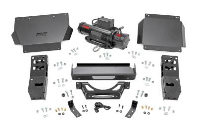 Rough Country Suspension Systems - Rough Country Front Hidden Winch Mount Kit w/Winch for 24-25 Tacoma 4WD 72012