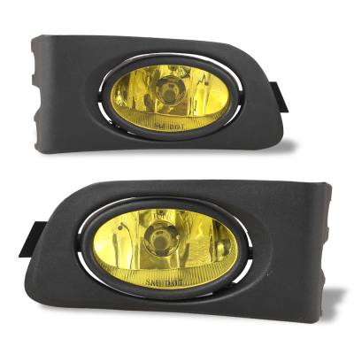 Winjet - Winjet CFWJ-0036-Y Yellow Fog Lights w/Wiring Kit for 01-03 Honda Civic