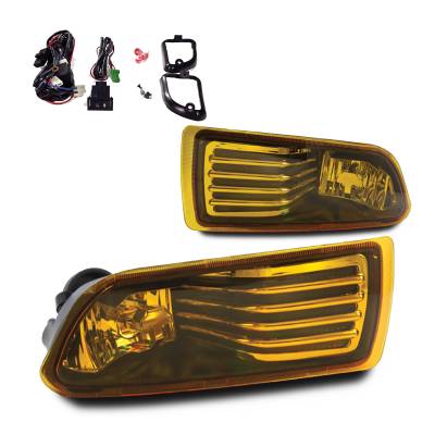 Winjet - Winjet CFWJ-0070-Y Yellow Fog Lights w/Wiring Kit for 05-10 Scion TC