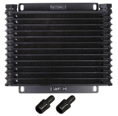 Derale - Derale 15452 13 Row Atomic-Cool Plate & Fin Replacement Oil Cooler 1/2 Hose Barb