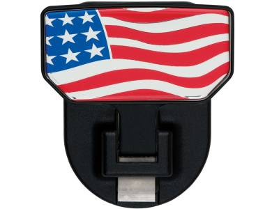 Carr - CARR 183032 HD Universal Hitch Step for 2" Receiver Black American Flag Single