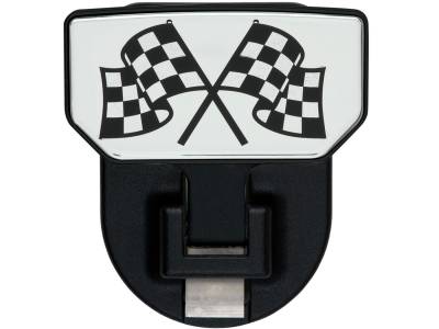 Carr - CARR 183082 HD Universal Hitch Step for 2" Receiver Black Checkered Flag Single