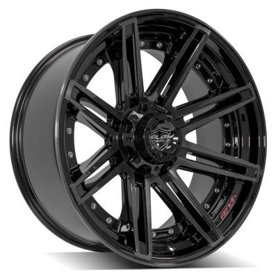 4PLAY - 4PLAY Wheels 4P08 22x10 6x5.5/135 -18mm Black/Brushed 4P08-22100-6D55-18BBT