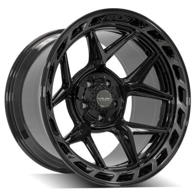 4PLAY - 4PLAY Wheels 4P55 20x12 5x5.0/5.5 -44mm Black/Brushed 4P55-20120-5D55-44BBT