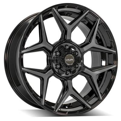 4PLAY - 4PLAY Wheels 4P06 22x9 6x5.5/135 12mm Gloss Black/Brushed 4P06-22090-6D55-12BBT