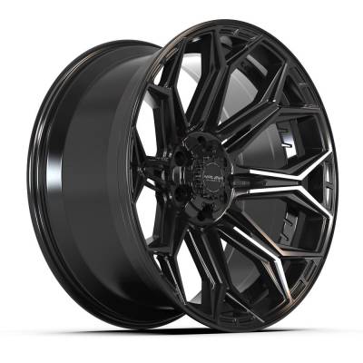 4PLAY - 4PLAY Wheels 4P83-22100-6D55-18B 4P83 22x10 6x5.5/135 -18mm Gloss Black