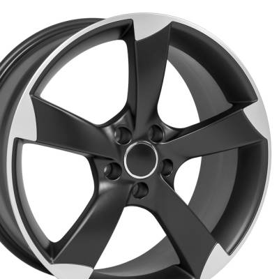 OE Wheels LLC - OE Wheels AU29 19x8.5 5x112 35mm Satin Black/Machined AU29-19085-5112-35MB1
