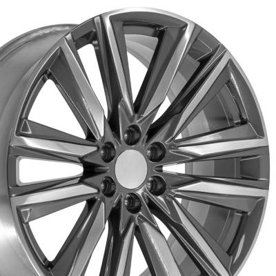OE Wheels LLC - OE Wheels CA91 24x10 6x5.5 28mm Gunmetal/Polished CA91-24100-6550-28PG