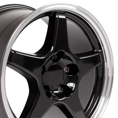OE Wheels LLC - OE Wheels CV01 17x9.5 5x4.75 56mm Black/Machined CV01-17095-5475-56BM