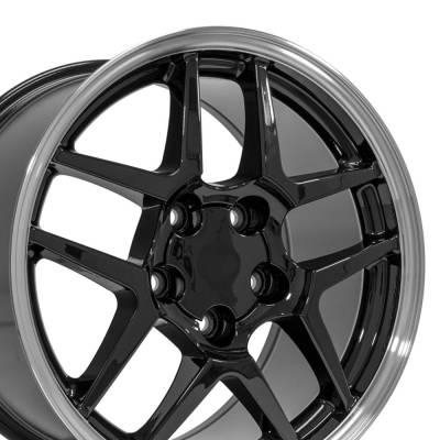 OE Wheels LLC - OE Wheels CV04 17x9.5 5x4.75 54mm Black/Machined CV04-17095-5475-54BM