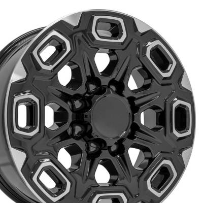 OE Wheels LLC - OE Wheels CV64B 20x8.5 8x180 47mm Black/Machined CV64B-20085-8180-47MB