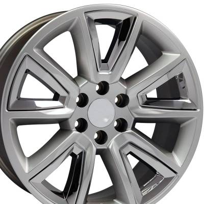OE Wheels LLC - OE Wheels CV73 20x8.5 6x5.5 24mm Hyper Black/Chrome CV73-20085-6550-24HB-ic