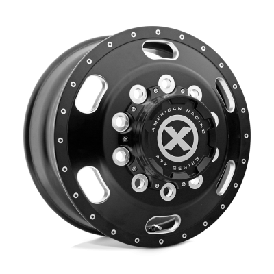American Racing ATX Series - ATX Wheels AO40222510901 AO402 Indy 22.5x8.25 10x11.25 145mm Satin Black/Milled