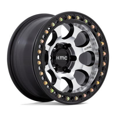 KMC - KMC Wheels KM237 RIOT BEADLOCK 17x8.5 5x5.0 0mm Machined/Black KM237DB17855000