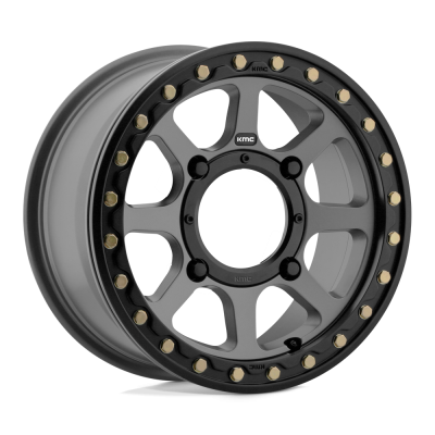 KMC Powersports - KMC Wheels KS234 ADDICT 2 BEADLOCK 14x7 4x137 38mm Satin Gray KS23447048438