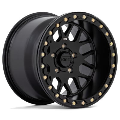 KMC Powersports - KMC Wheels KS235 GRENADE BEADLOCK 15x6 4x156 38mm Satin Black KS23556044738