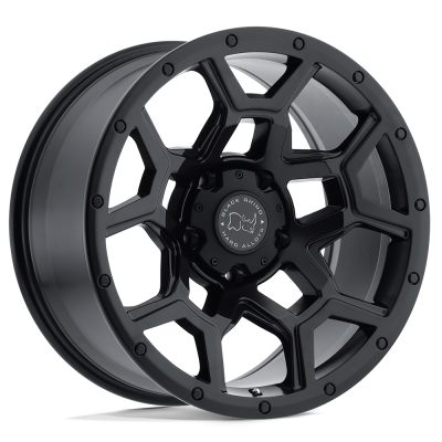 Black Rhino Hard Alloys - Black Rhino Wheels OVERLAND 17x9.5 6x5.5 -18mm Matte Black 1795VRL-86140M12