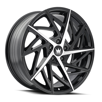 Mazzi Wheels - Mazzi Wheels Freestyle 17x8 5x120 35mm Gloss Black/Machined 377-7812B