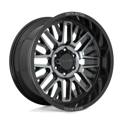 Moto Metal - Moto Metal MO80221058418N MO802 WARLOCK 20x10 5x150 -18mm Gloss Black/Machined