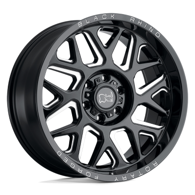 Black Rhino Hard Alloys - Black Rhino Wheels REAPER 20x9.5 8x170 -18mm Black/Milled 2095RPR-88170B25