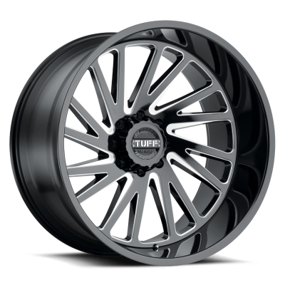 Tuff - Tuff Wheels T2A 22x12 8x170 -45mm Gloss Black/Milled 2212T2A-58170B25L